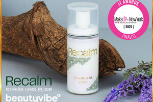 Beautyvibe by Colep Consumer Products, finalist at MakeUp in New York Innovation Awards with Recalm Stress Less Elixir Serum-In-Lotion Mist