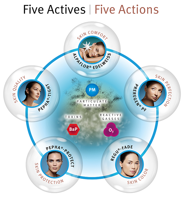 DSM reveals “Five Actives – Five Actions” solution to protect skin against environmental pollution