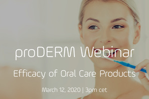Efficacy of oral care products: proDERM to host Webinar on 12 March, 2020

