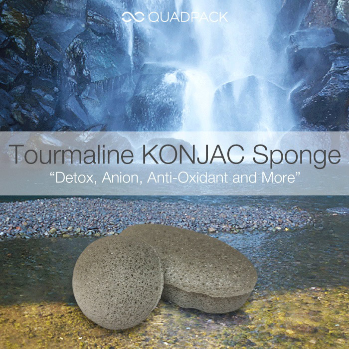 Eliminate the negativity with new Tourmaline Konjac Sponge