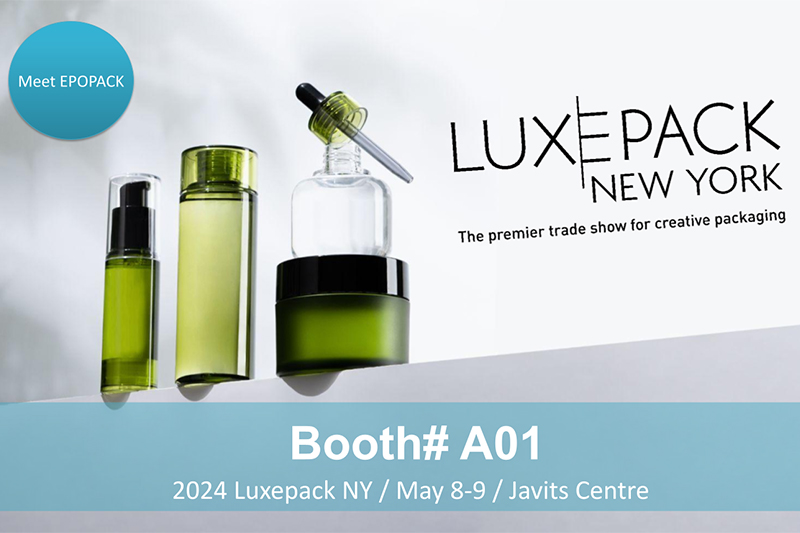 EPOPACK at Luxepack New York! Visit booth A01 to discover the future of beauty packaging