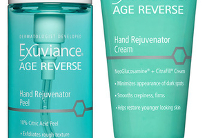 Exuviance Age Reverse creates a peel treatment for hands 