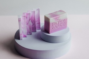 Faace and Müll Club upcycle old Christmas Quality Street tubs into ‘chic’ bathroom accessories