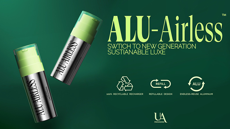 First-to-market airless bottle in aluminum comes out!