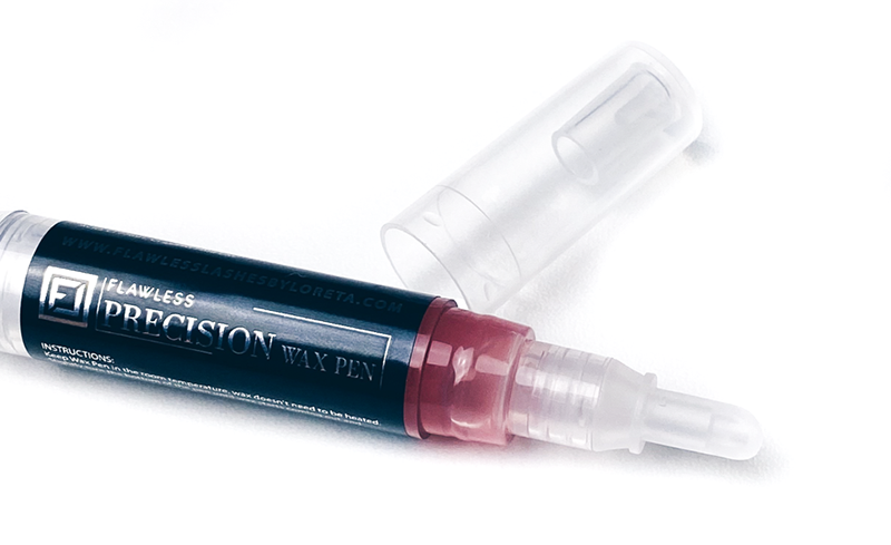 Flawless Lashes by Loreta's new precision wax pen
