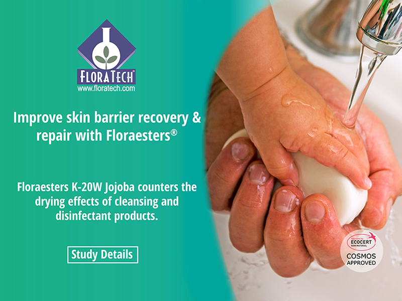 Floraesters counter drying effects of cleansing and disinfecting products 