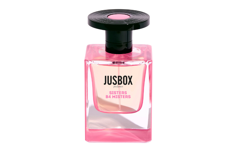 Jusbox’s signature bottle reimagined with a vinyl-inspired cap