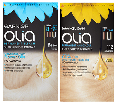 Garner Olia offers Super Blondes a rich hair colour palette
