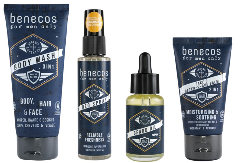 German skin care brand benecos creates For Men Only range