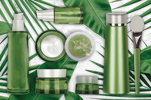 Green bottles: Eco-friendly remains a key trend for cosmetic bottles, jars and tubes