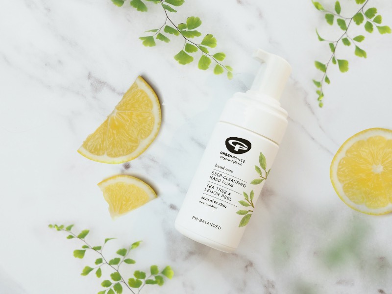 Green People’s new hand foam can be used as a sanitiser and soap 
