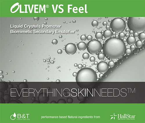 HallStar presents OLIVEM VS Feel: Liquid Crystal Promoter Biomimetic Secondary Emulsifier