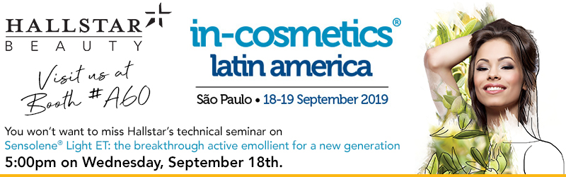 Hallstar showcases photostabilisation science, and more at in-cos Latin America