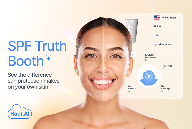 Haut.AI launches the SPF truth booth: See your future skin –  with and without sunscreen