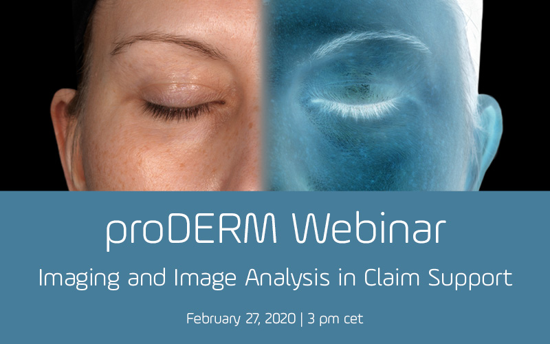 "Imaging and Image Analysis in Claim Support": The proDERM Webinar on 27 February, 2020
