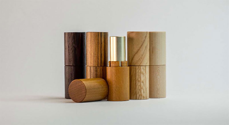 It clicks! Aptar Beauty and Quadpack revamp refillable lipstick encased in wood