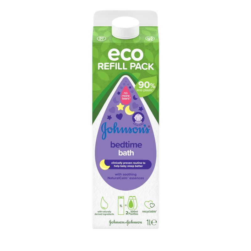 Johnson’s Baby ditches 90% virgin plastic with recyclable refill cartons
