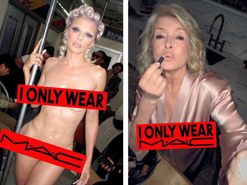 Julia Fox and Martha Stewart strip down in MAC’s nude lipstick campaign