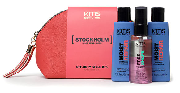 KMS California repairs holiday hair with Off-Duty Style Kit