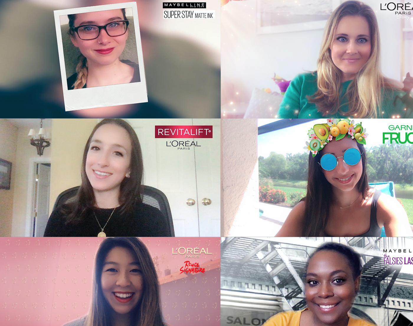 L’Oréal entertains consumers at home with new Snap beauty filters

