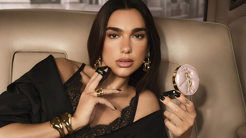 Dua Lipa for YSL's Skin Affair Soft Glow Cushion Foundation
