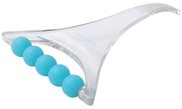 Massaging applicator firms v-zone