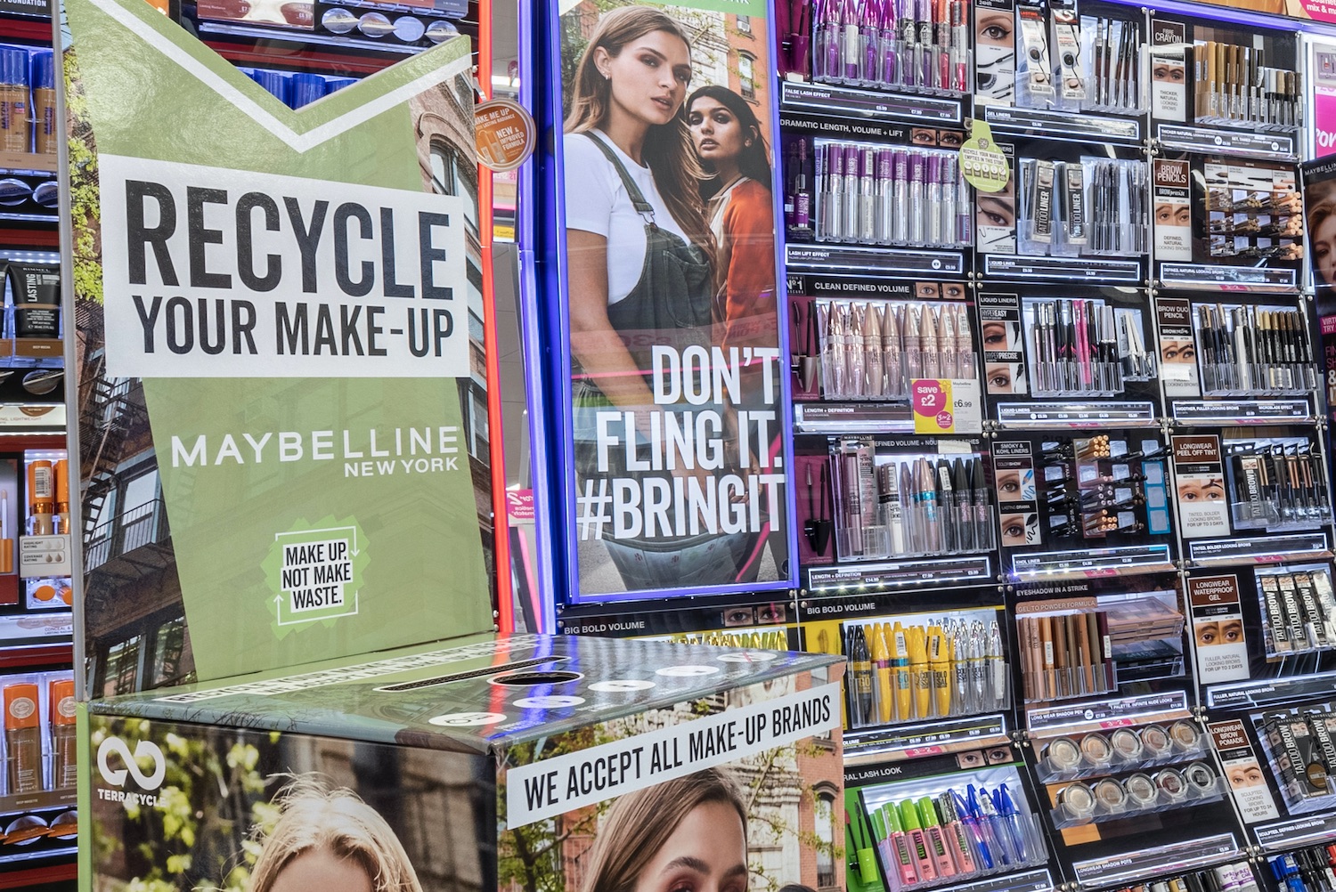 Maybelline to recycle make-up ‘empties’ from all beauty brands in largest UK scheme of its kind
