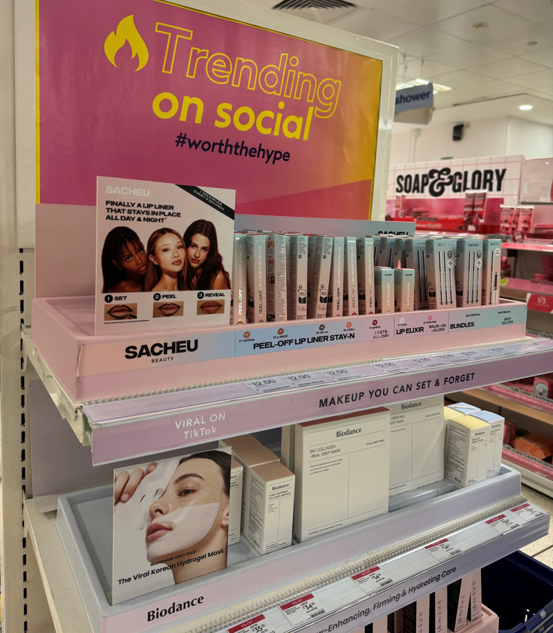 Boots' Trending on Social space in store