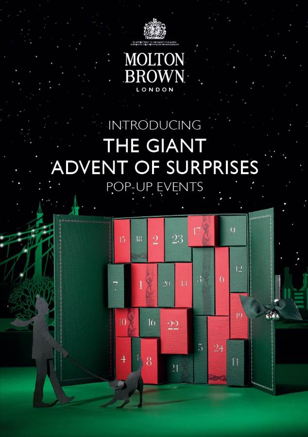 Molton Brown invites fans to open giant advent calendar 