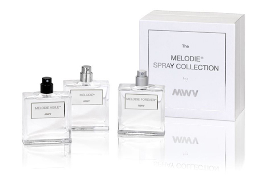 <i>The Melodie Spray Collection features the original Melodie® pump along with Melodie Forever™ and Melodie Agile® allowing brands to match the spray with the distinct personality of each fragrance.</i>