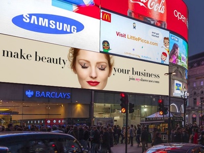 MyShowcase hits Piccadilly Circus billboard