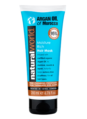 Natural World introduces an intensive argan oil hair mask 