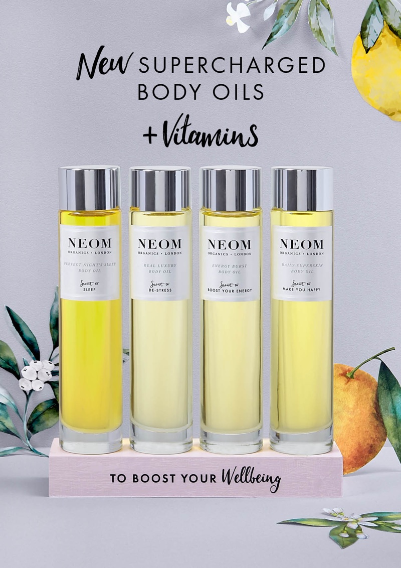 Neom Organics supercharges new Body Oils range with vitamins 
