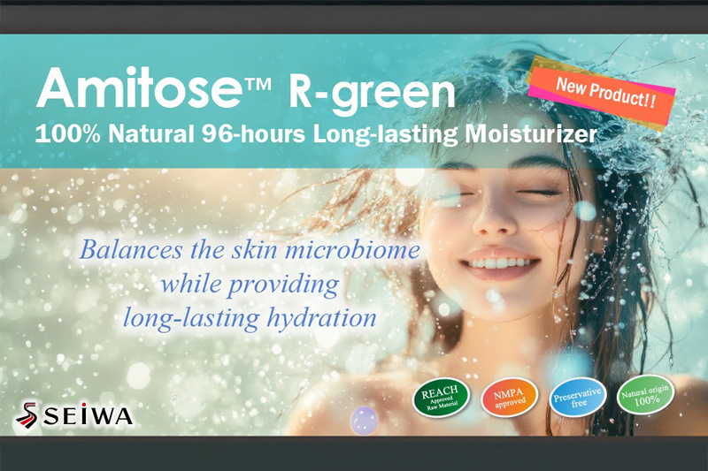 New launch: Breakthrough 100% natural-origin amino acid derivative Amitose R-green delivers long-lasting moisturisation
