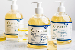 Olivella invests in 500,000 olive trees and launches a new face and body liquid soap for acne-prone skin