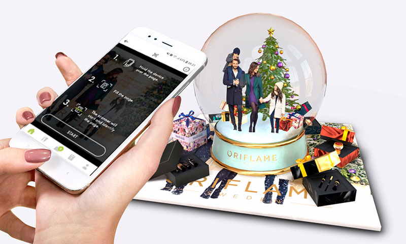 Oriflame wows with the AR catalogue cover