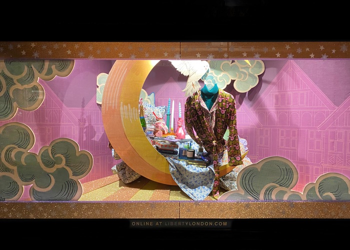 Peace, Love and Liberty: Luxury retailer reveals Christmas display ahead of store closure
