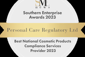 Personal Care Regulatory Ltd has been awarded at the Southern Enterprise Awards 2023