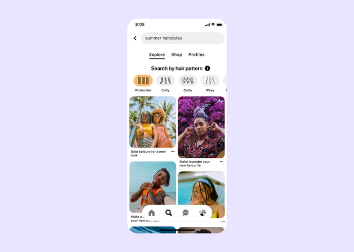 Pinterest makes beauty searches inclusive with new hair pattern tool 