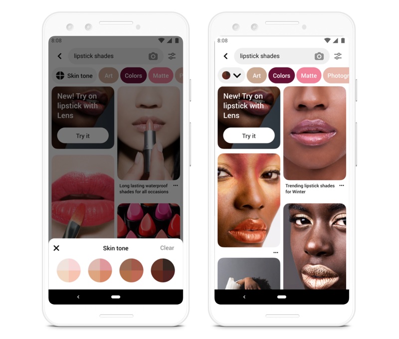 Pinterest ramps up app features with new AR ‘try on’ service 