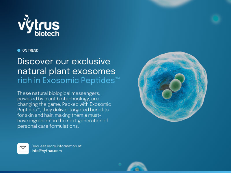 Plant exosomes for skin & hair care rich in Exosomic Peptides™