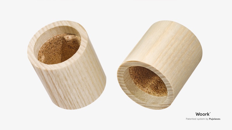 Pujolasos launches first-ever compostable wooden cap free of plastic and glue

