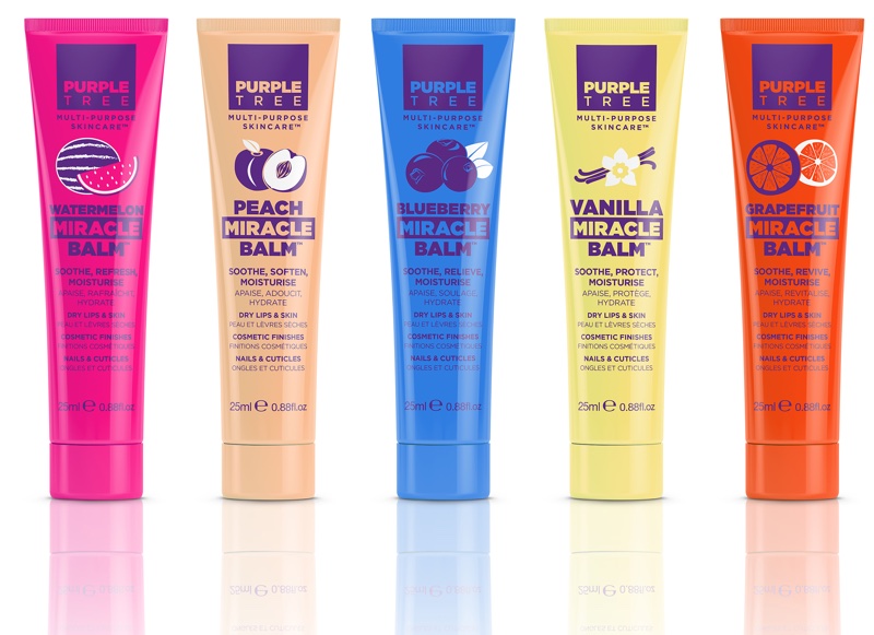 Purple Tree Skincare extends Miracle Balm range with fruity new flavours 
