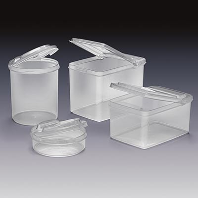 Qosmedix introduces new storage containers with flip top lids