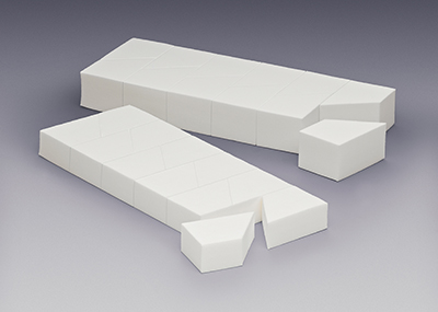 Qosmedix introduces trapezoid shaped sponge blocks