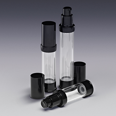 Qosmedix reveals black and clear airless bottles