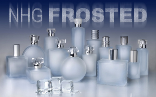 Quality Italian fragrance bottles in frosted glass