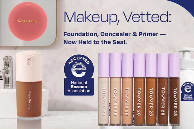 Rare Beauty and Tower 28 make-up products awarded National Eczema Association Seal of Acceptance