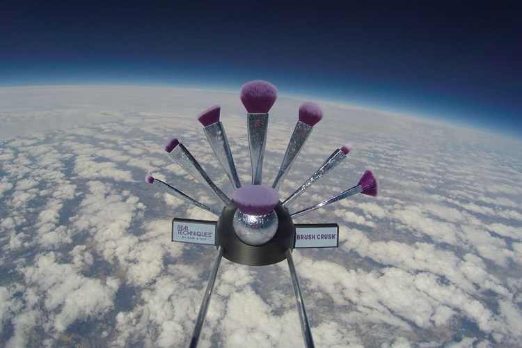Real Techniques takes this launch to new heights by sending make-up brush collection into space 