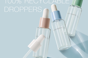 Recyclable droppers with PCR materials